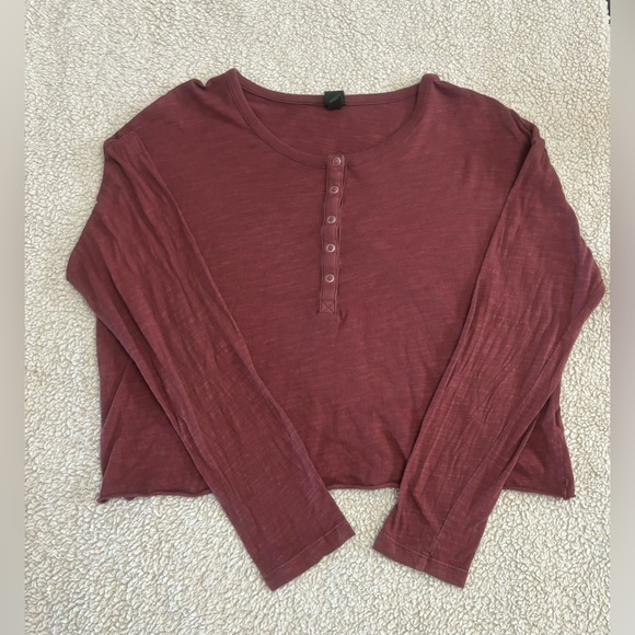 Wild Fable Long Sleeve Snap Front Top Size Medium - Picture 5 of 8